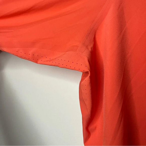 NWT ATHLETA Urbanite Orange UPF 50 Buttondown Top - Picture 11 of 13